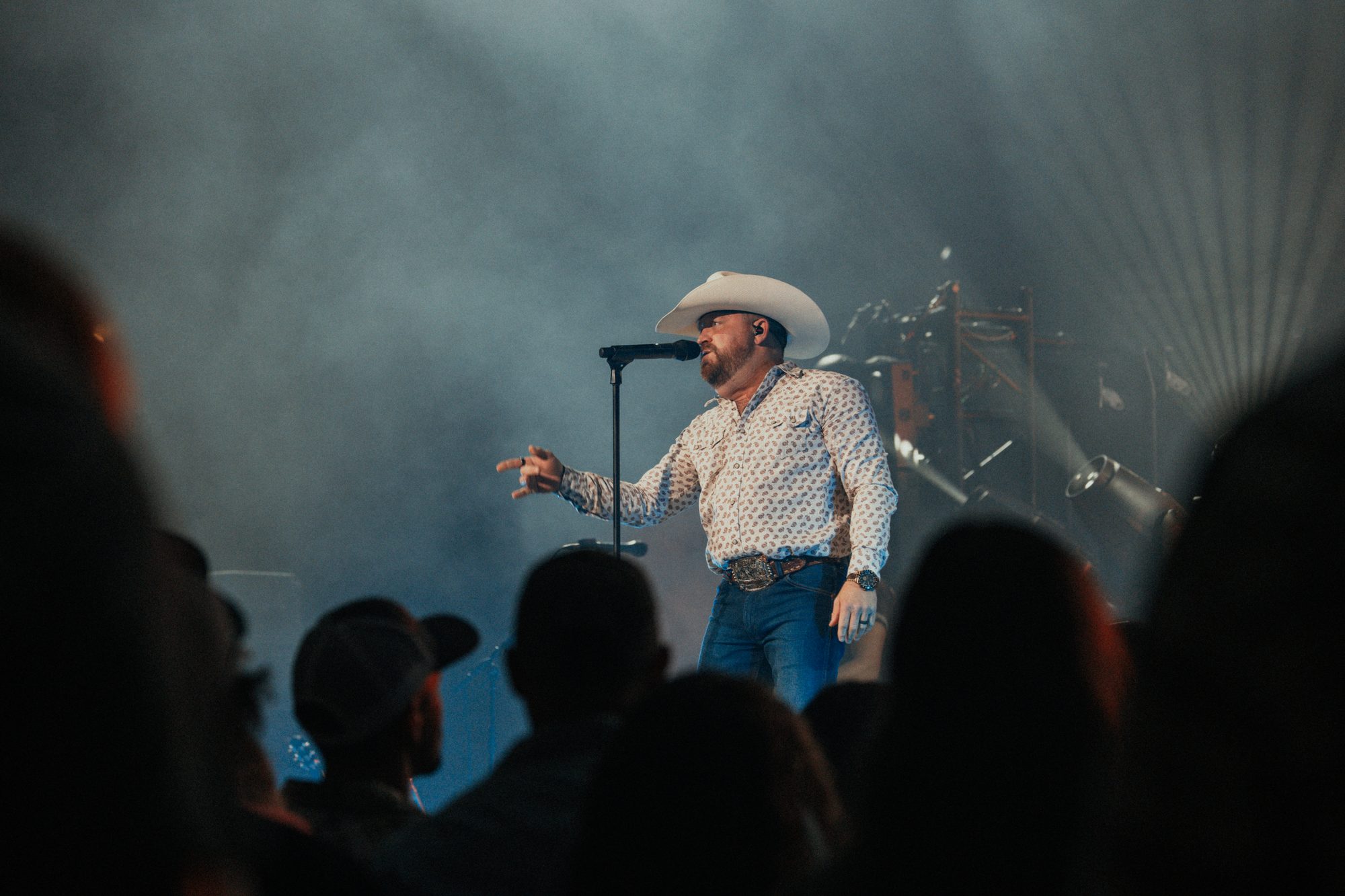 Frame from the Riley Green Cowboy As It Gets Tour stop at the Denny Sanford PREMIER Center in Sioux Falls