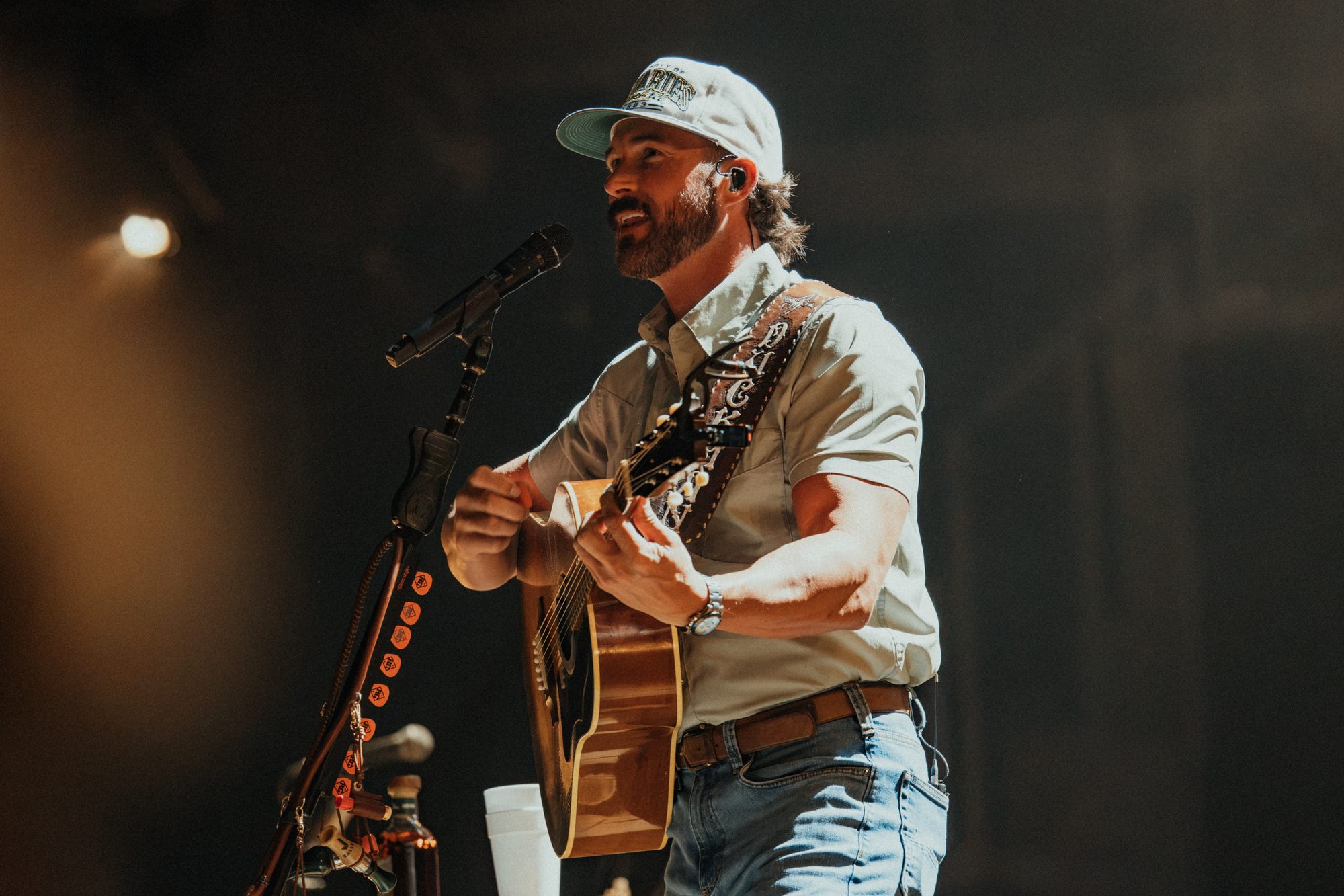 Frame from the Riley Green Cowboy As It Gets Tour stop at the Denny Sanford PREMIER Center in Sioux Falls