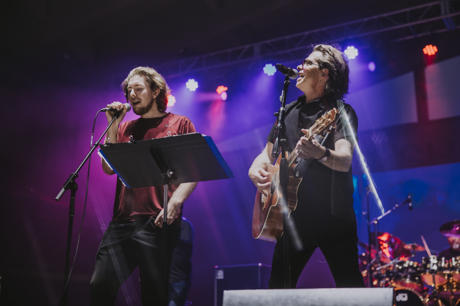Frame from the KORY and the FIREFLIES concert at Levitt at the Falls in Sioux Falls