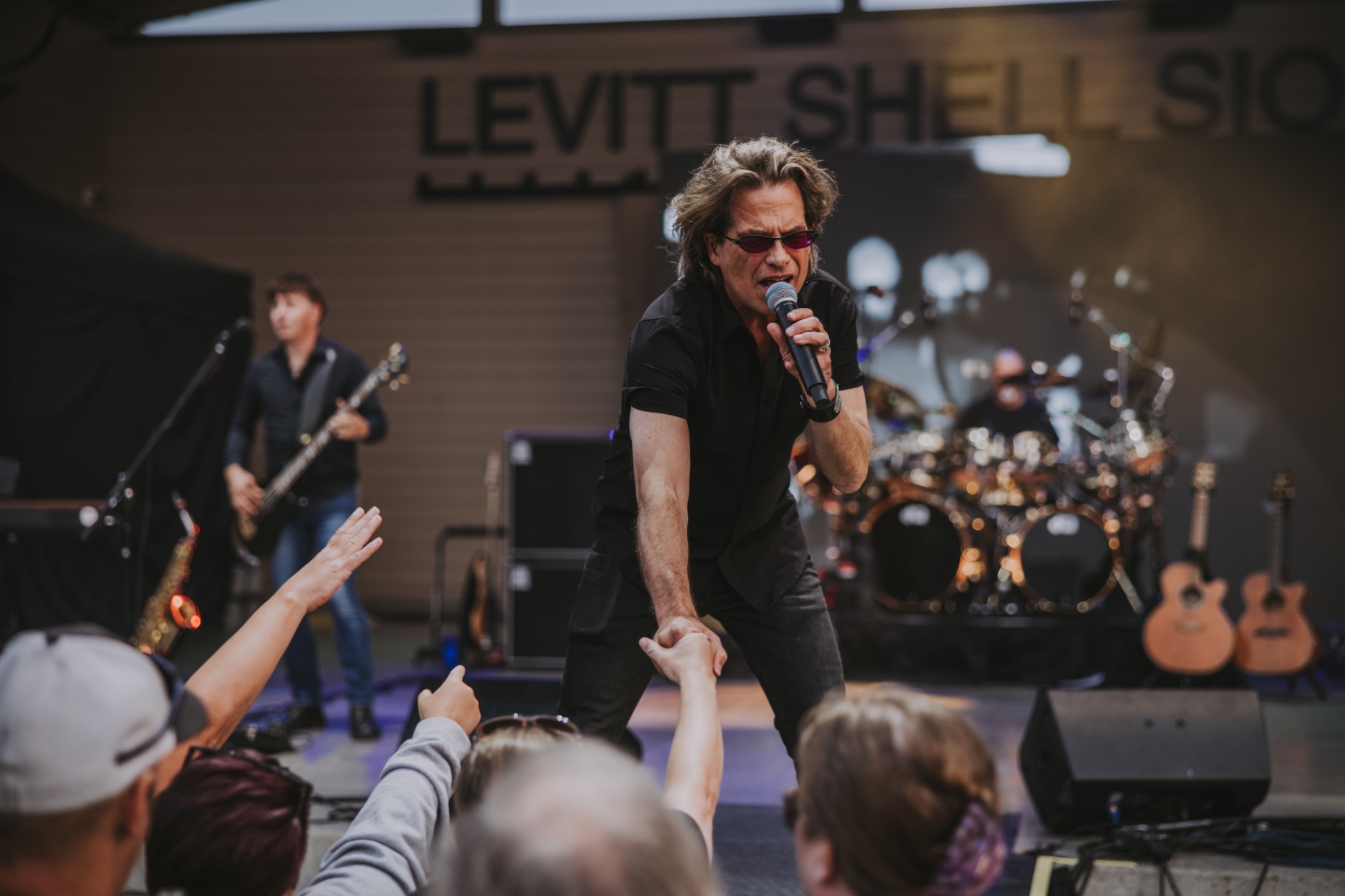 Frame from the KORY and the FIREFLIES concert at Levitt at the Falls in Sioux Falls