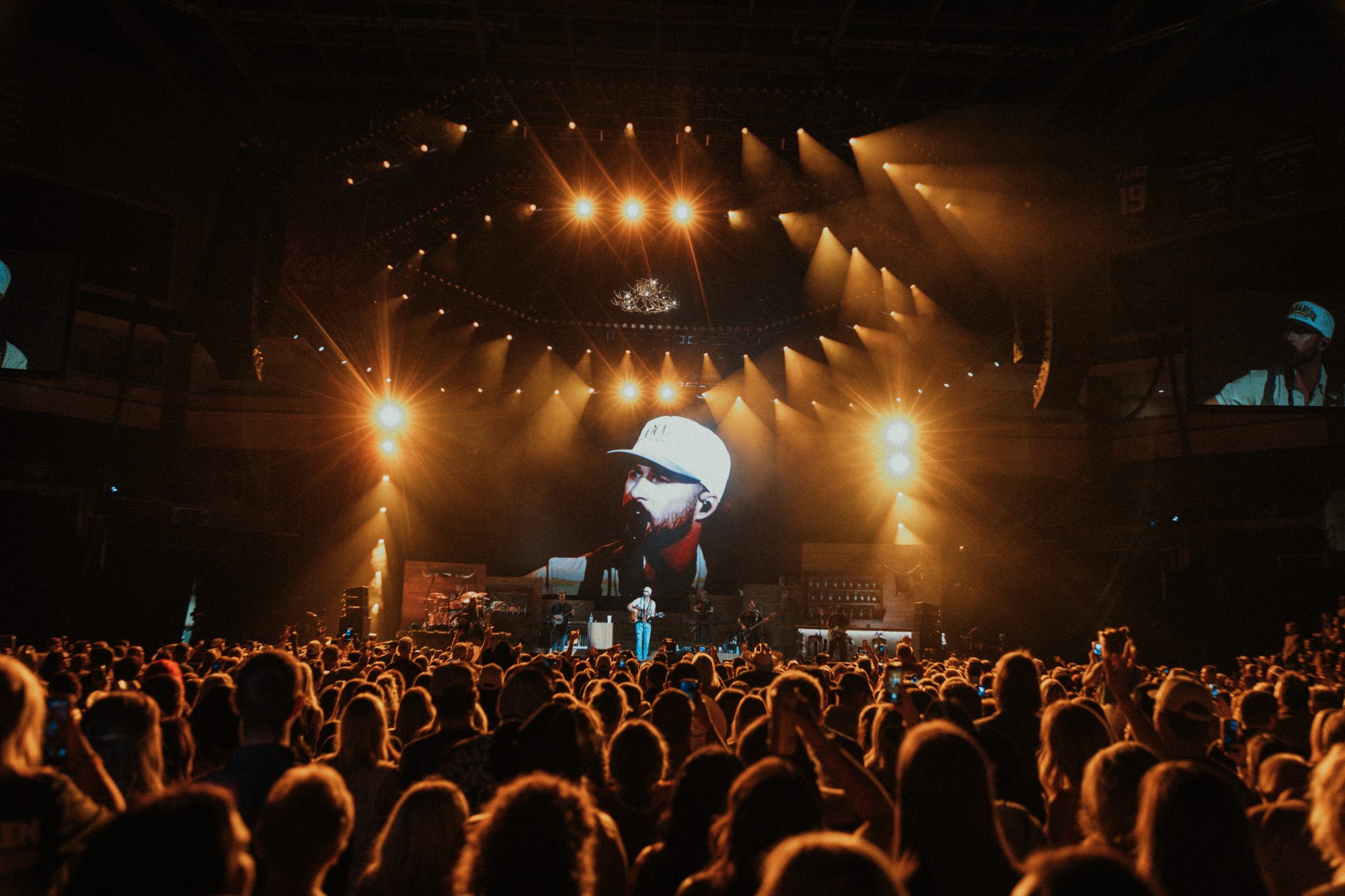 Frame from the Riley Green Cowboy As It Gets Tour stop at the Denny Sanford PREMIER Center in Sioux Falls