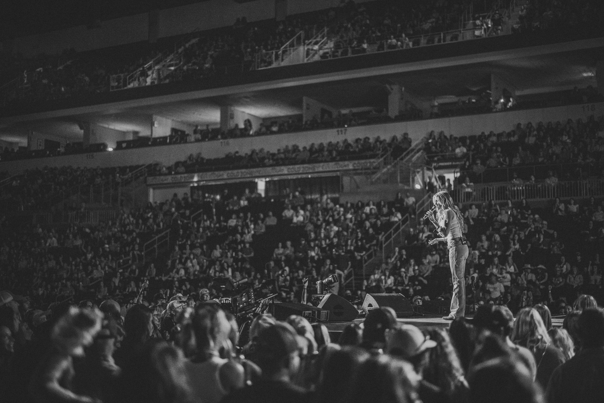 Frame from the Riley Green Cowboy As It Gets Tour stop at the Denny Sanford PREMIER Center in Sioux Falls