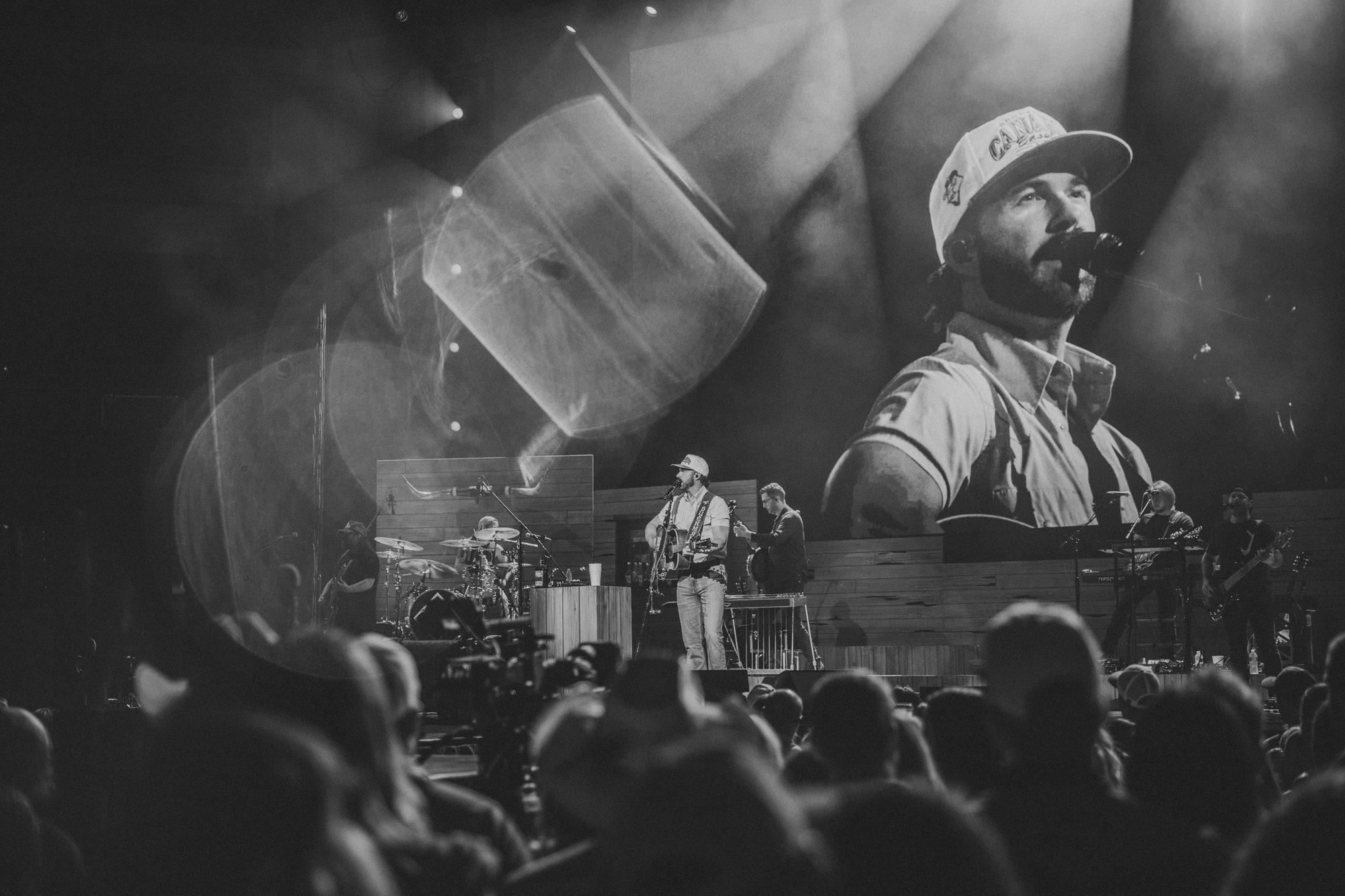 Frame from the Riley Green Cowboy As It Gets Tour stop at the Denny Sanford PREMIER Center in Sioux Falls