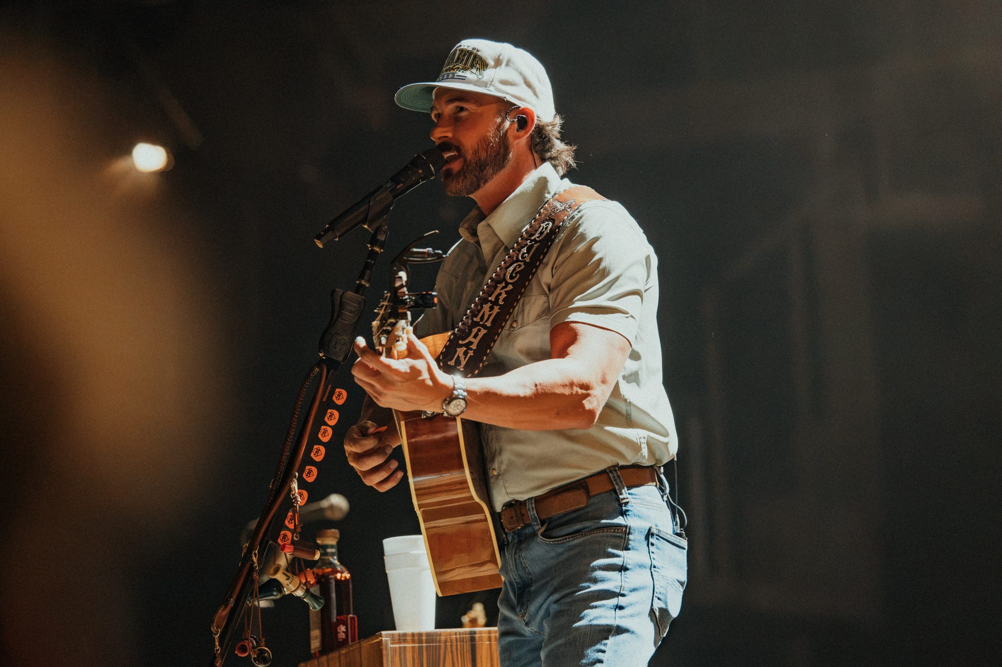Frame from the Riley Green Cowboy As It Gets Tour stop at the Denny Sanford PREMIER Center in Sioux Falls