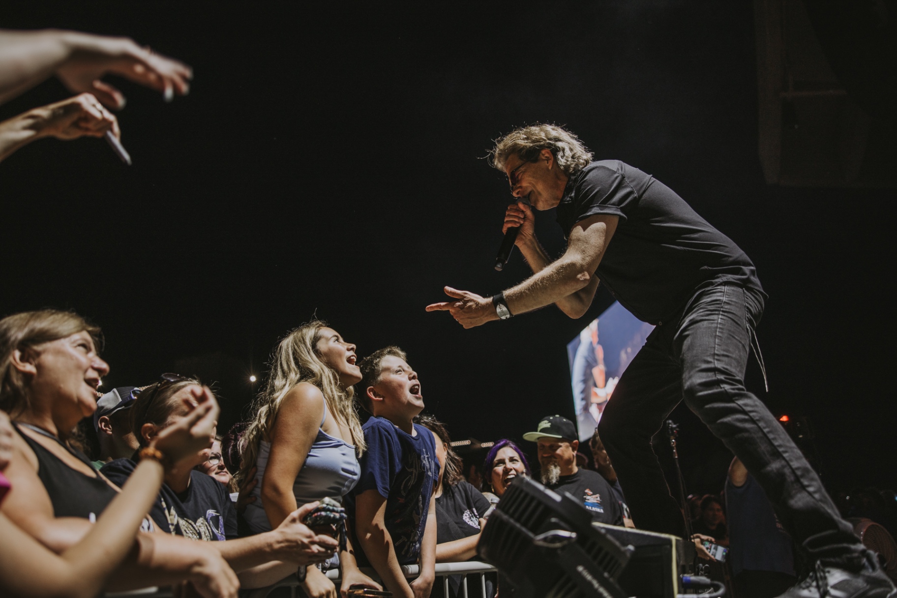 Frame from the KORY and the FIREFLIES concert at Levitt at the Falls in Sioux Falls