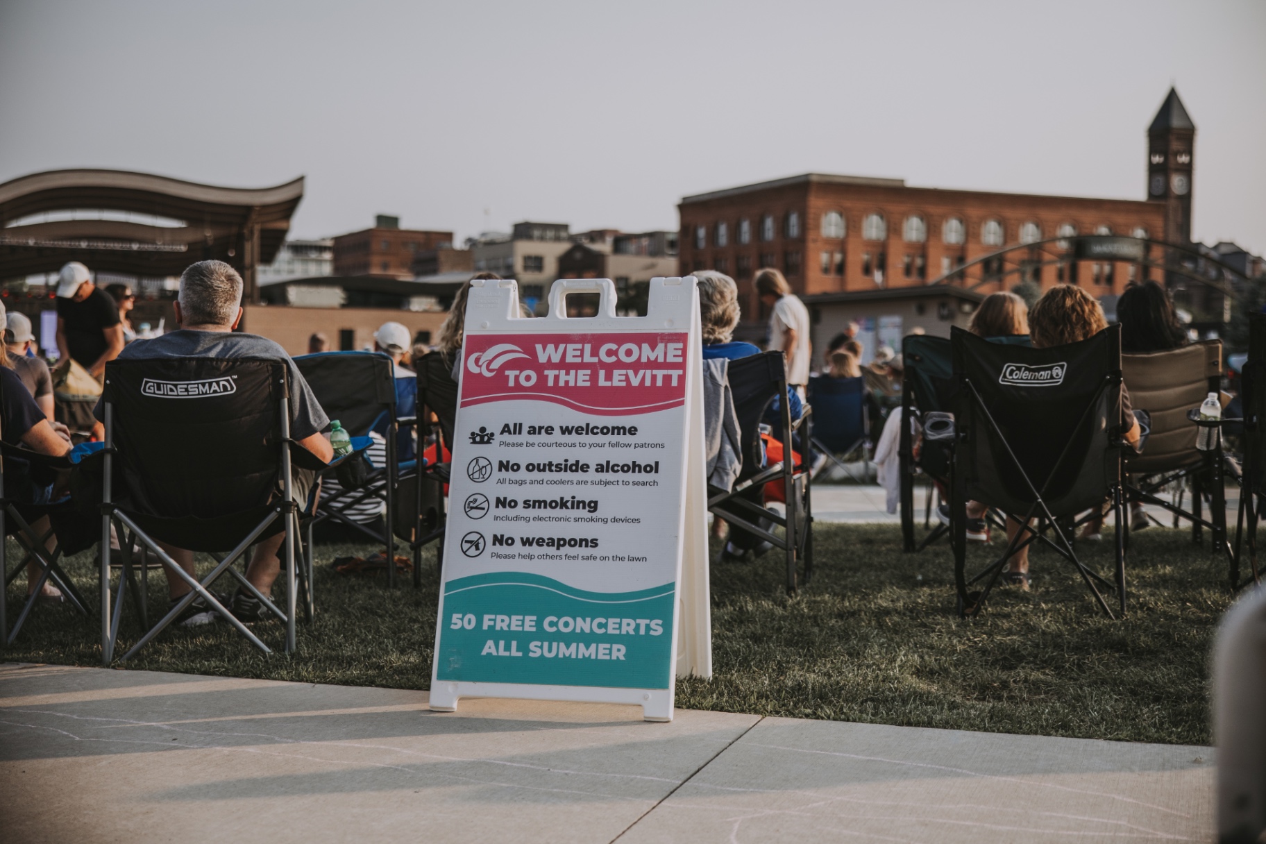 Frame from the KORY and the FIREFLIES concert at Levitt at the Falls in Sioux Falls