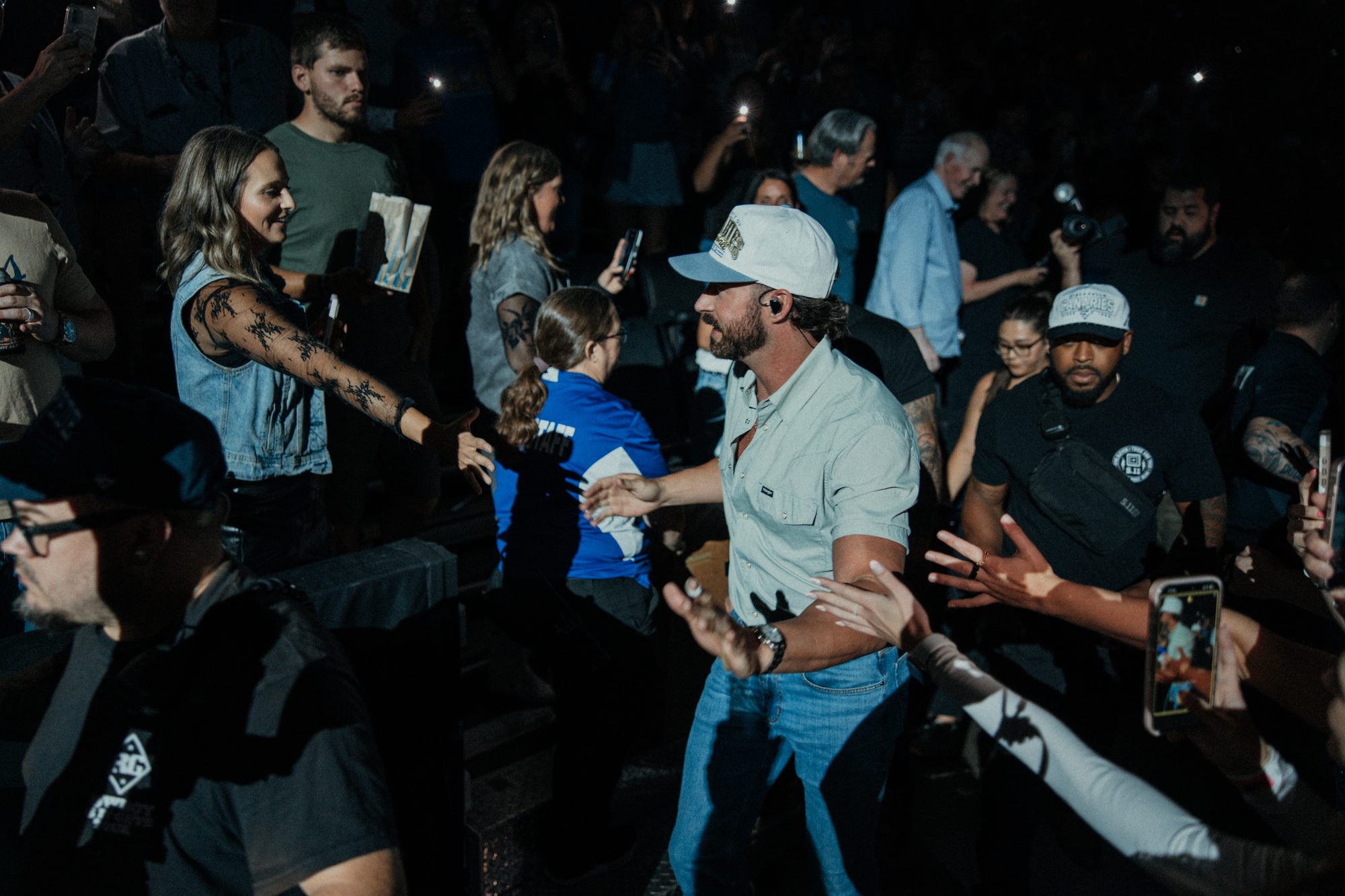 Frame from the Riley Green Cowboy As It Gets Tour stop at the Denny Sanford PREMIER Center in Sioux Falls