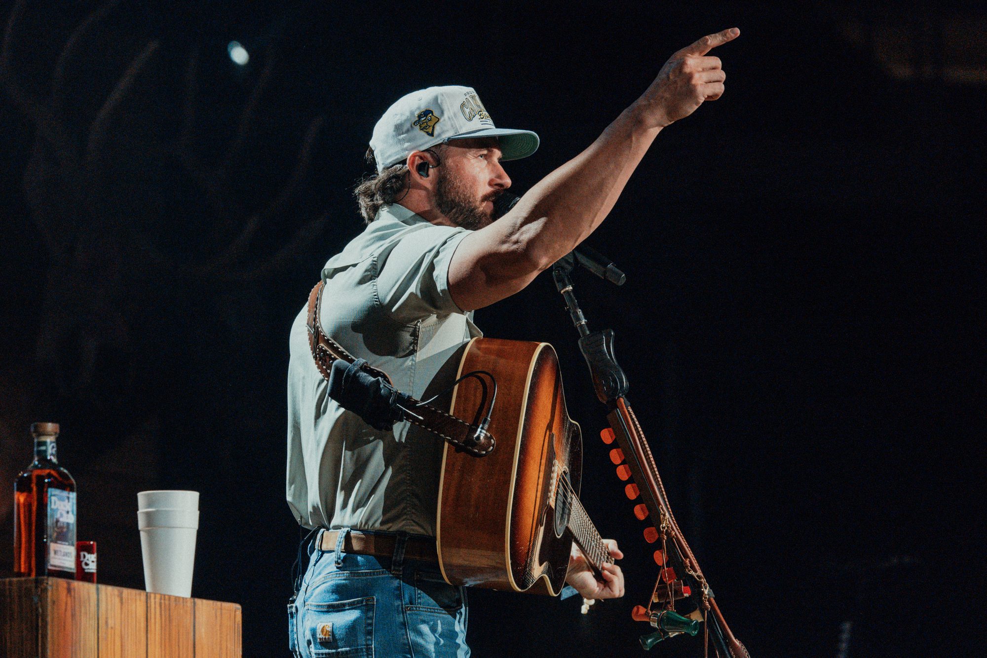 Frame from the Riley Green Cowboy As It Gets Tour stop at the Denny Sanford PREMIER Center in Sioux Falls