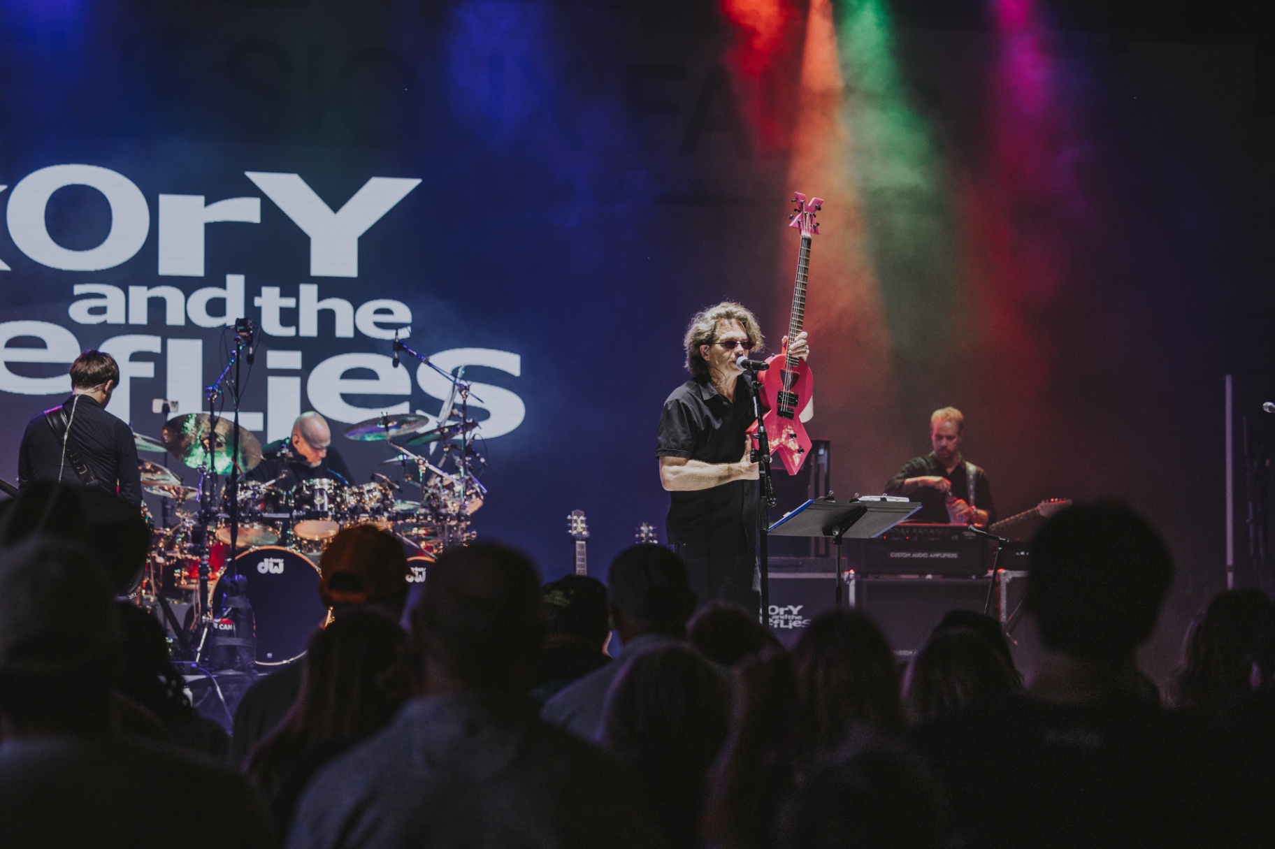 Frame from the KORY and the FIREFLIES concert at Levitt at the Falls in Sioux Falls