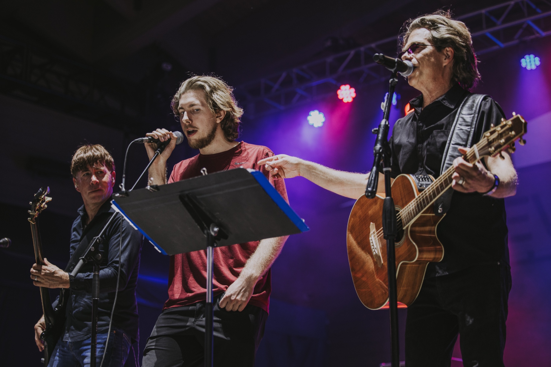 Frame from the KORY and the FIREFLIES concert at Levitt at the Falls in Sioux Falls