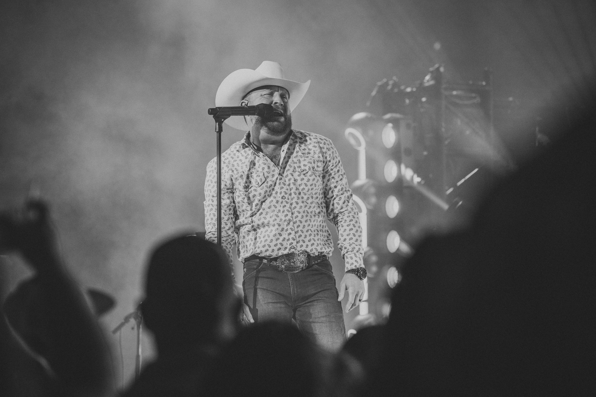 Frame from the Riley Green Cowboy As It Gets Tour stop at the Denny Sanford PREMIER Center in Sioux Falls