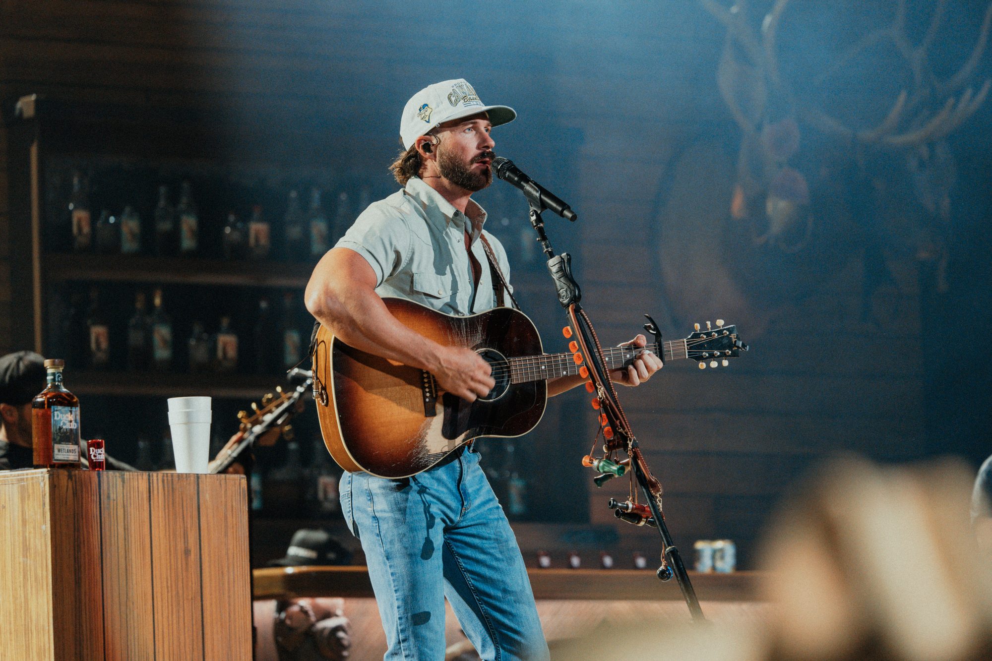 Frame from the Riley Green Cowboy As It Gets Tour stop at the Denny Sanford PREMIER Center in Sioux Falls