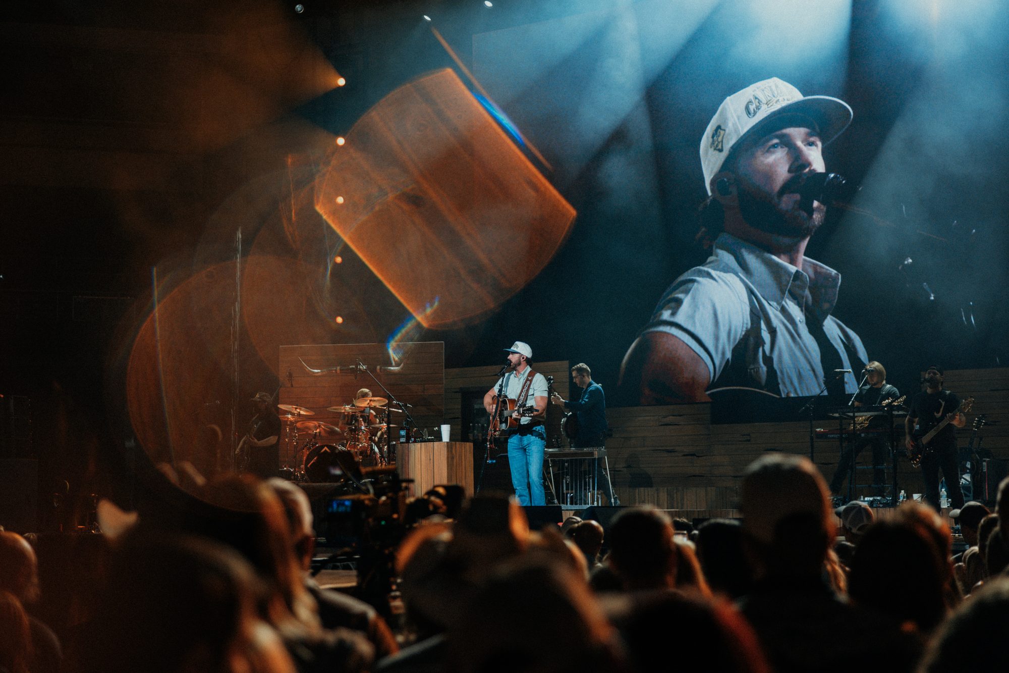 Frame from the Riley Green Cowboy As It Gets Tour stop at the Denny Sanford PREMIER Center in Sioux Falls