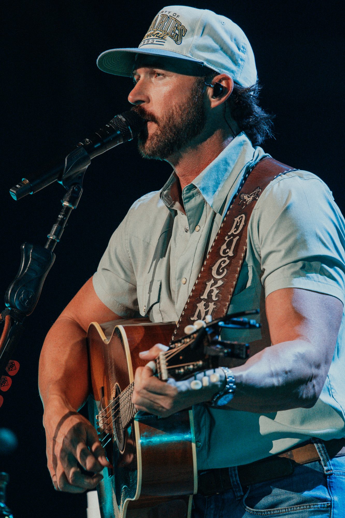 Frame from the Riley Green Cowboy As It Gets Tour stop at the Denny Sanford PREMIER Center in Sioux Falls