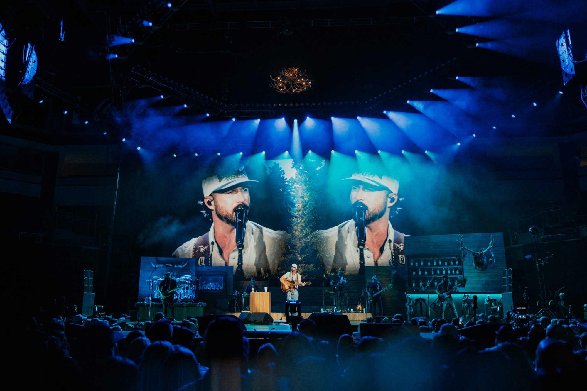 Frame from the Riley Green Cowboy As It Gets Tour stop at the Denny Sanford PREMIER Center in Sioux Falls