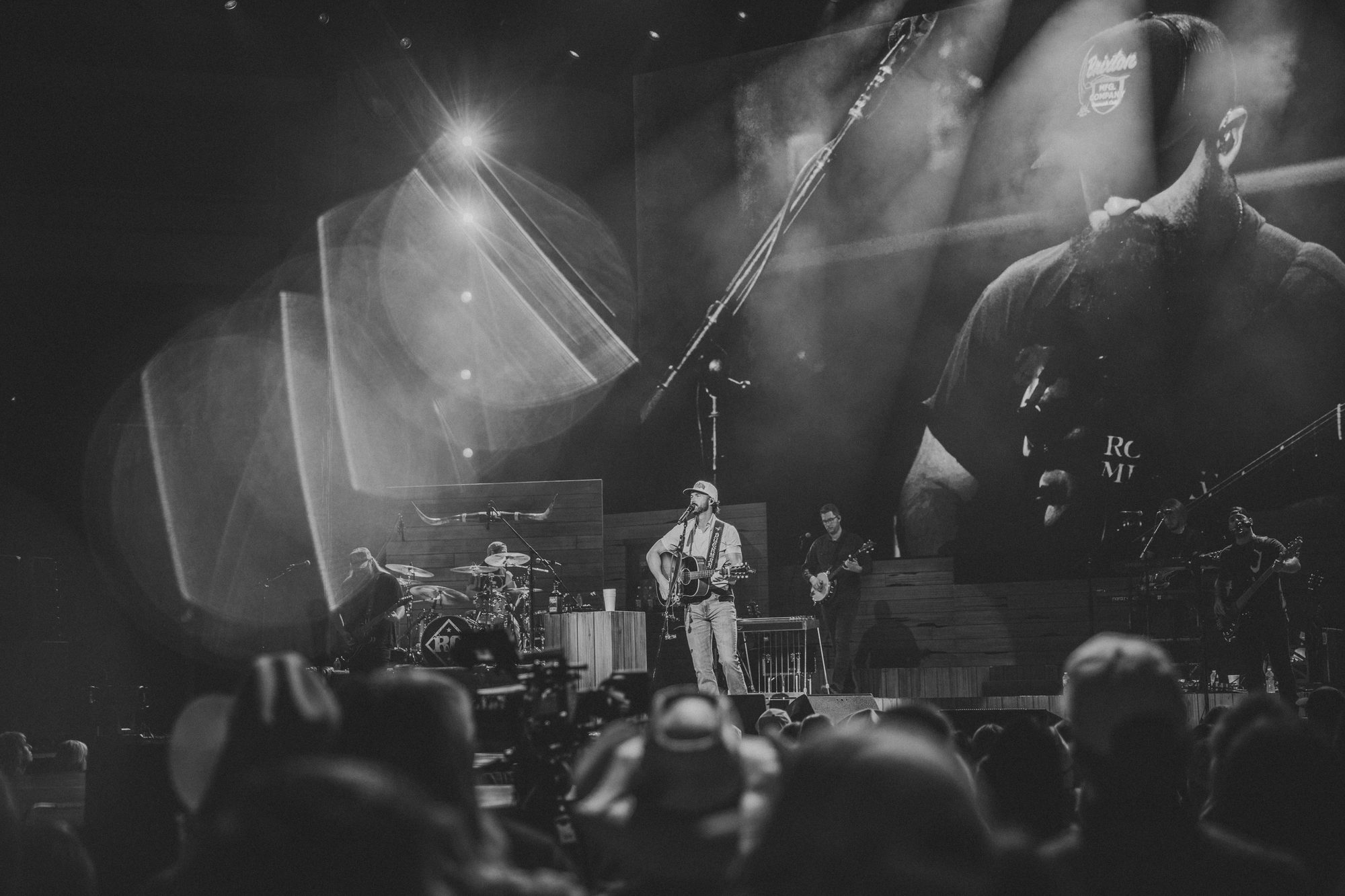 Frame from the Riley Green Cowboy As It Gets Tour stop at the Denny Sanford PREMIER Center in Sioux Falls