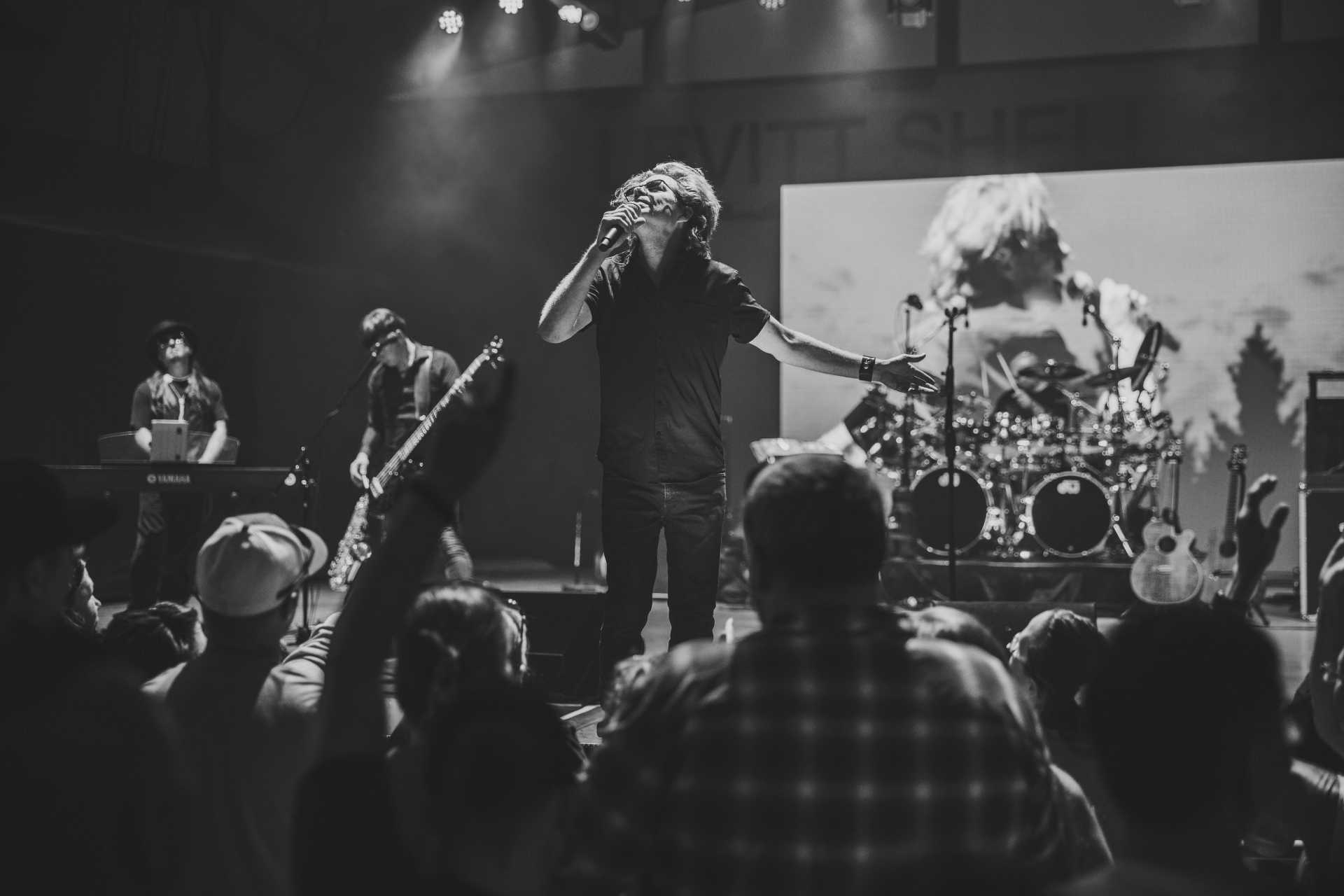 Frame from the KORY and the FIREFLIES concert at Levitt at the Falls in Sioux Falls