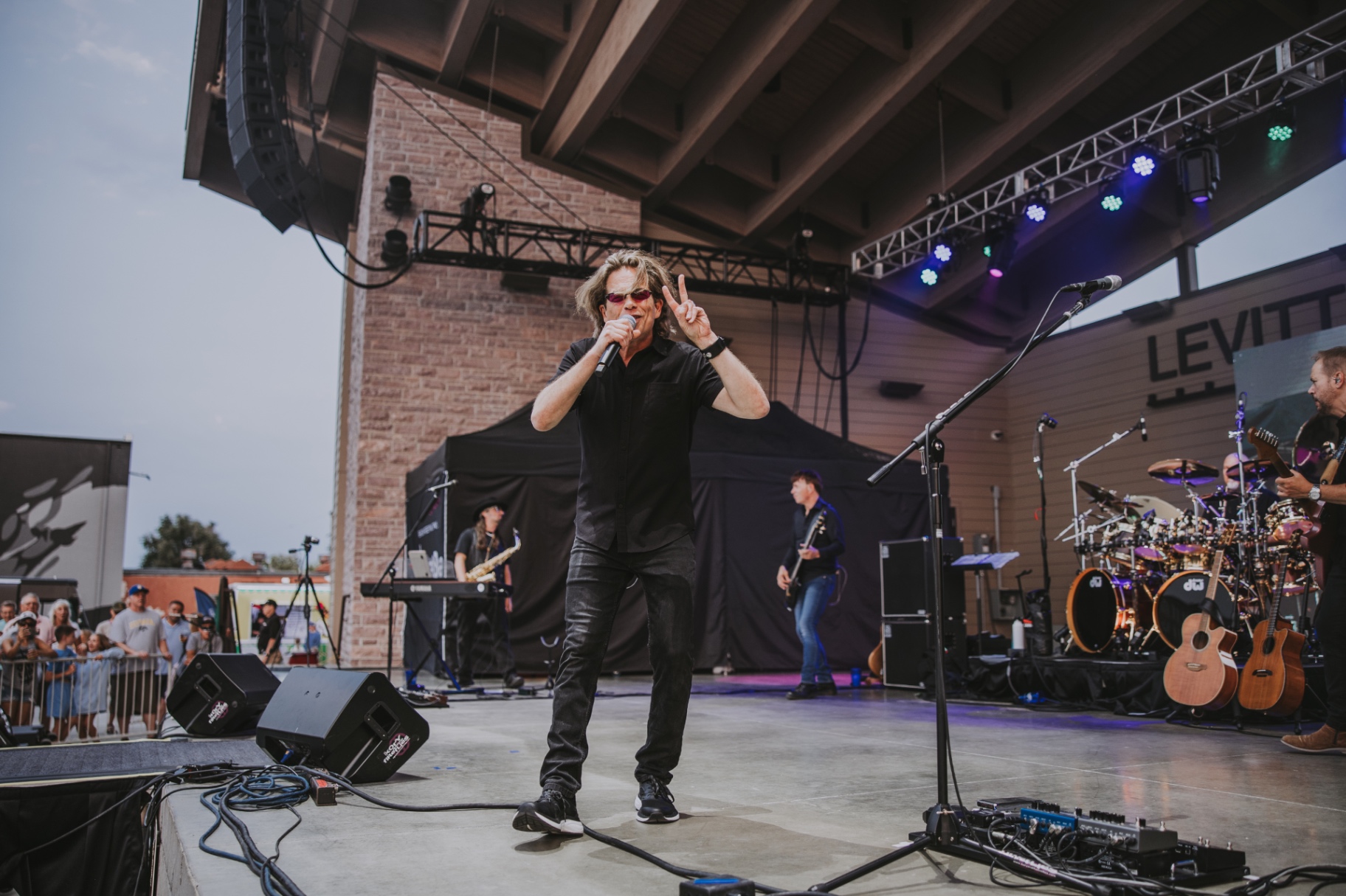 Frame from the KORY and the FIREFLIES concert at Levitt at the Falls in Sioux Falls